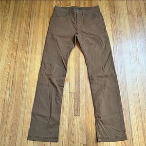 Prana Men's Brion Pant Hiking Pants Brown Mud Size 36